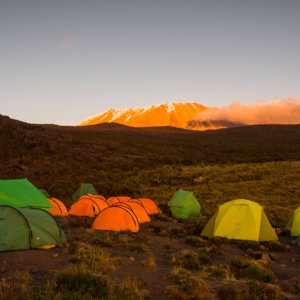 Kili shining in the golden rays